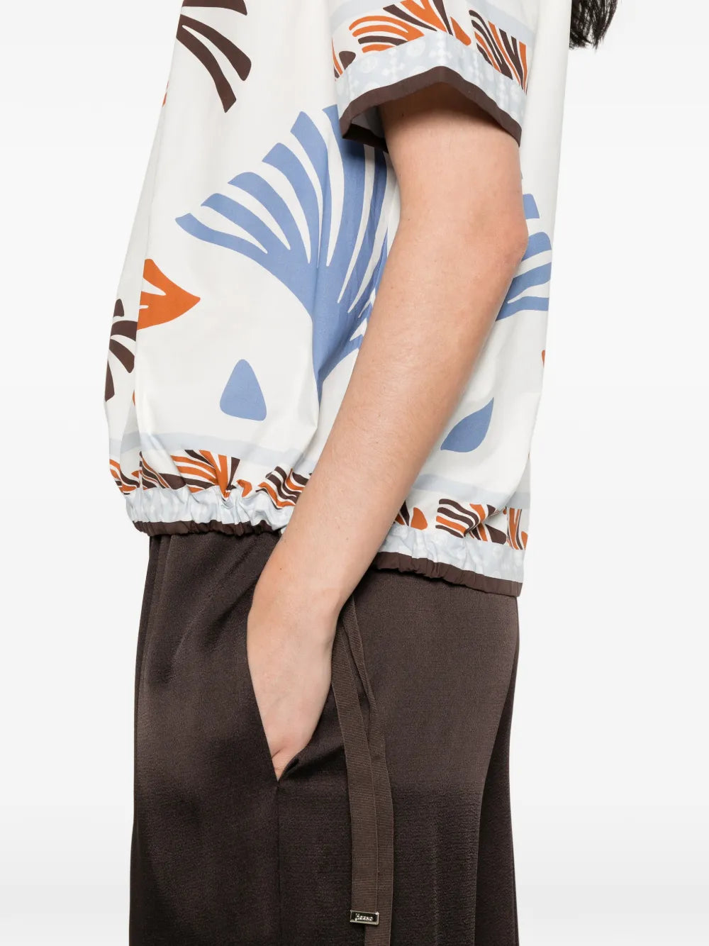 patterned cotton blouse