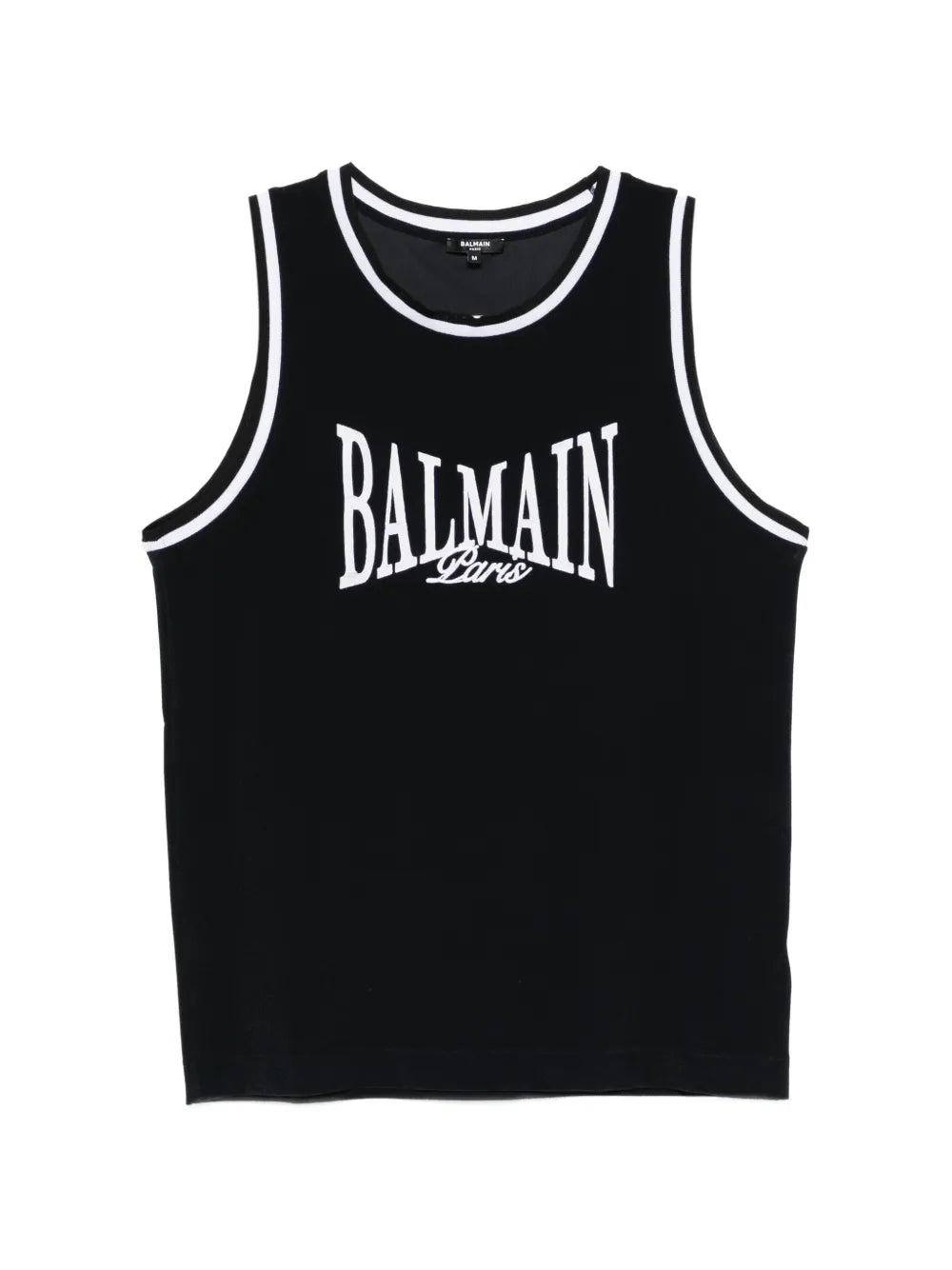 logo-embroidered tank top