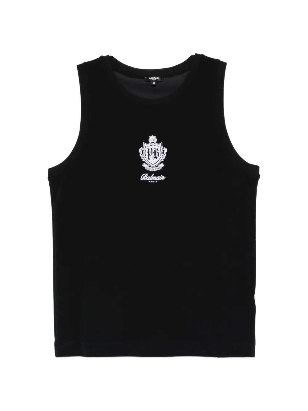 camiseta sin mangas con logo bordado