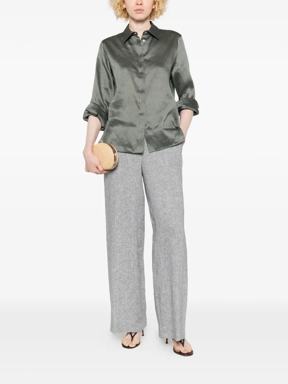 elasticated-waistband trousers