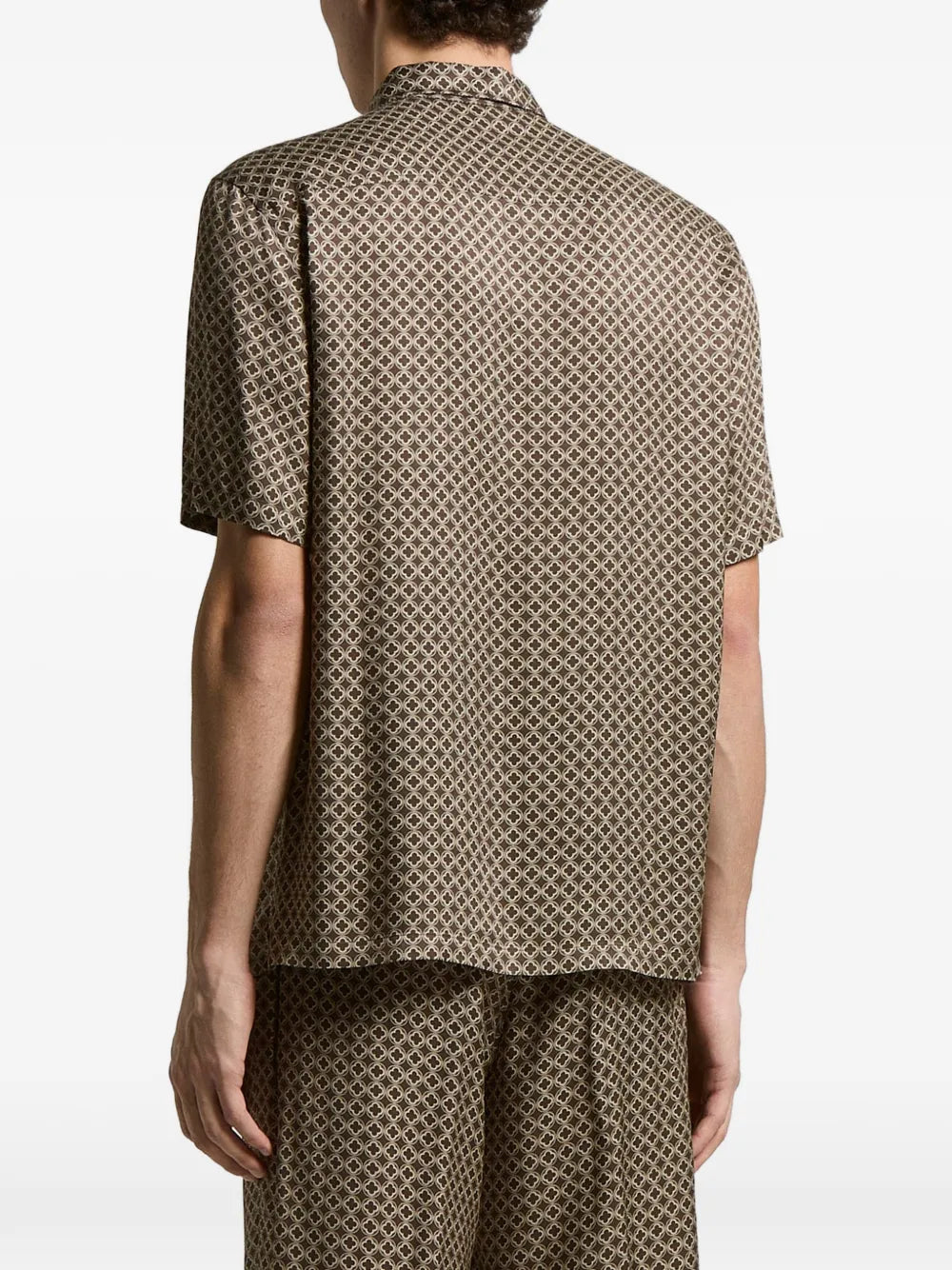 buttoned patterned shirt