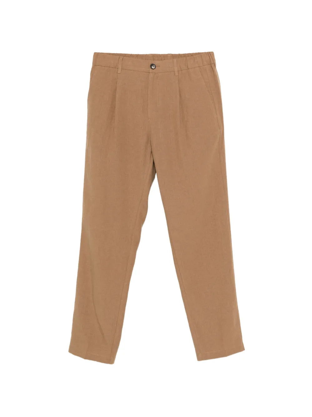 pleated straight trousers