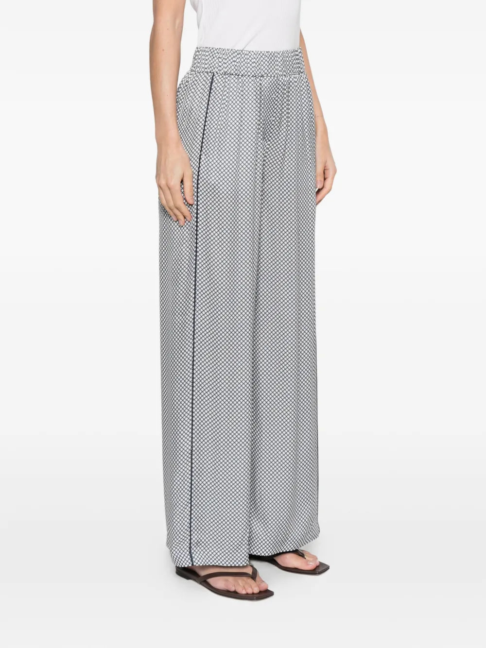 patterned side stripe trousers
