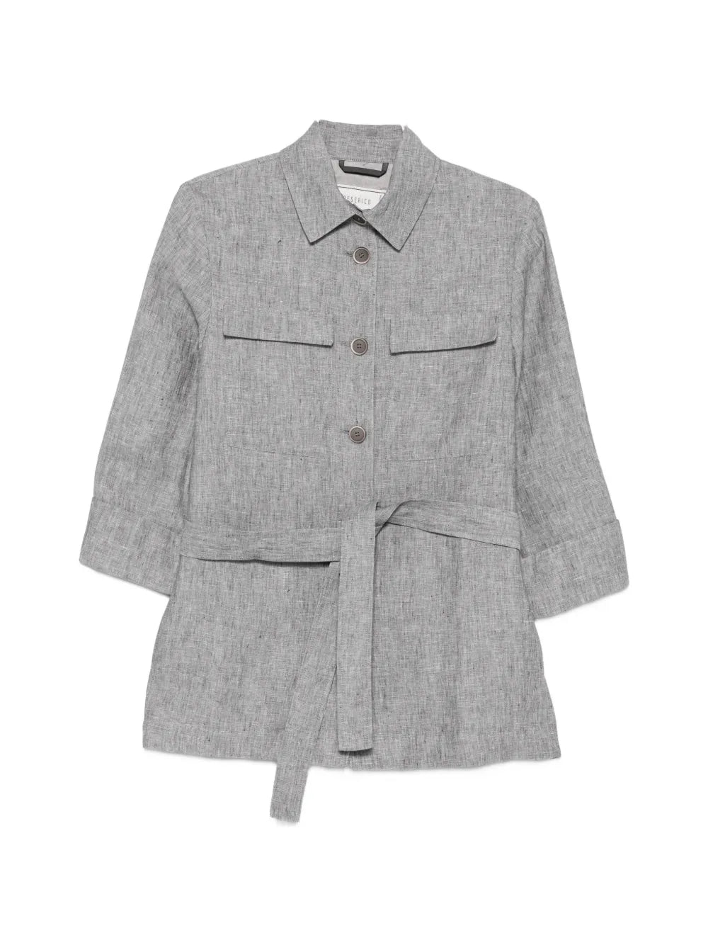 belted chest-pocket jacket