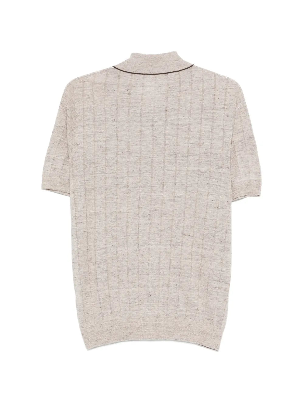 buttoned collared knitwear
