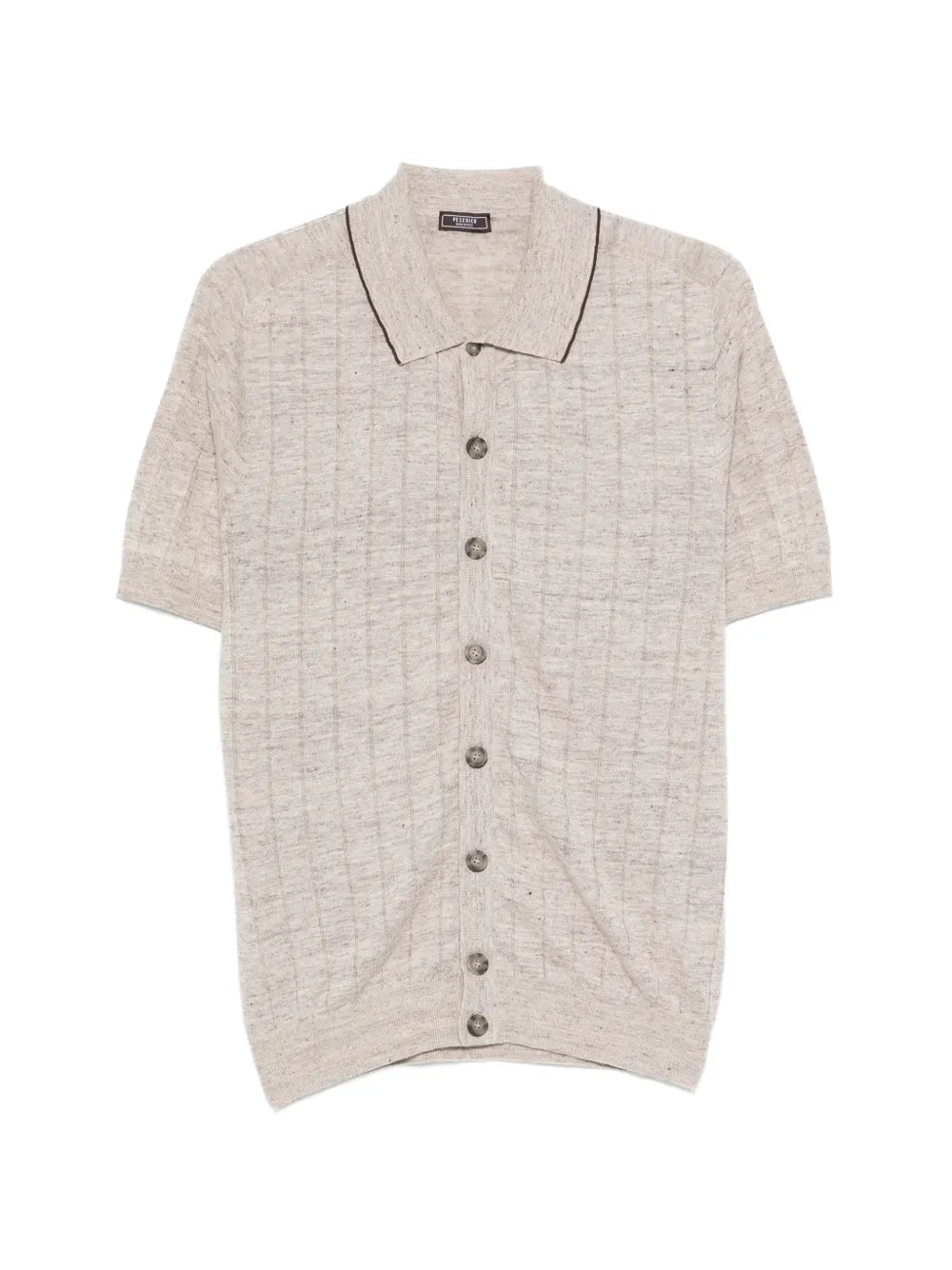 buttoned collared knitwear