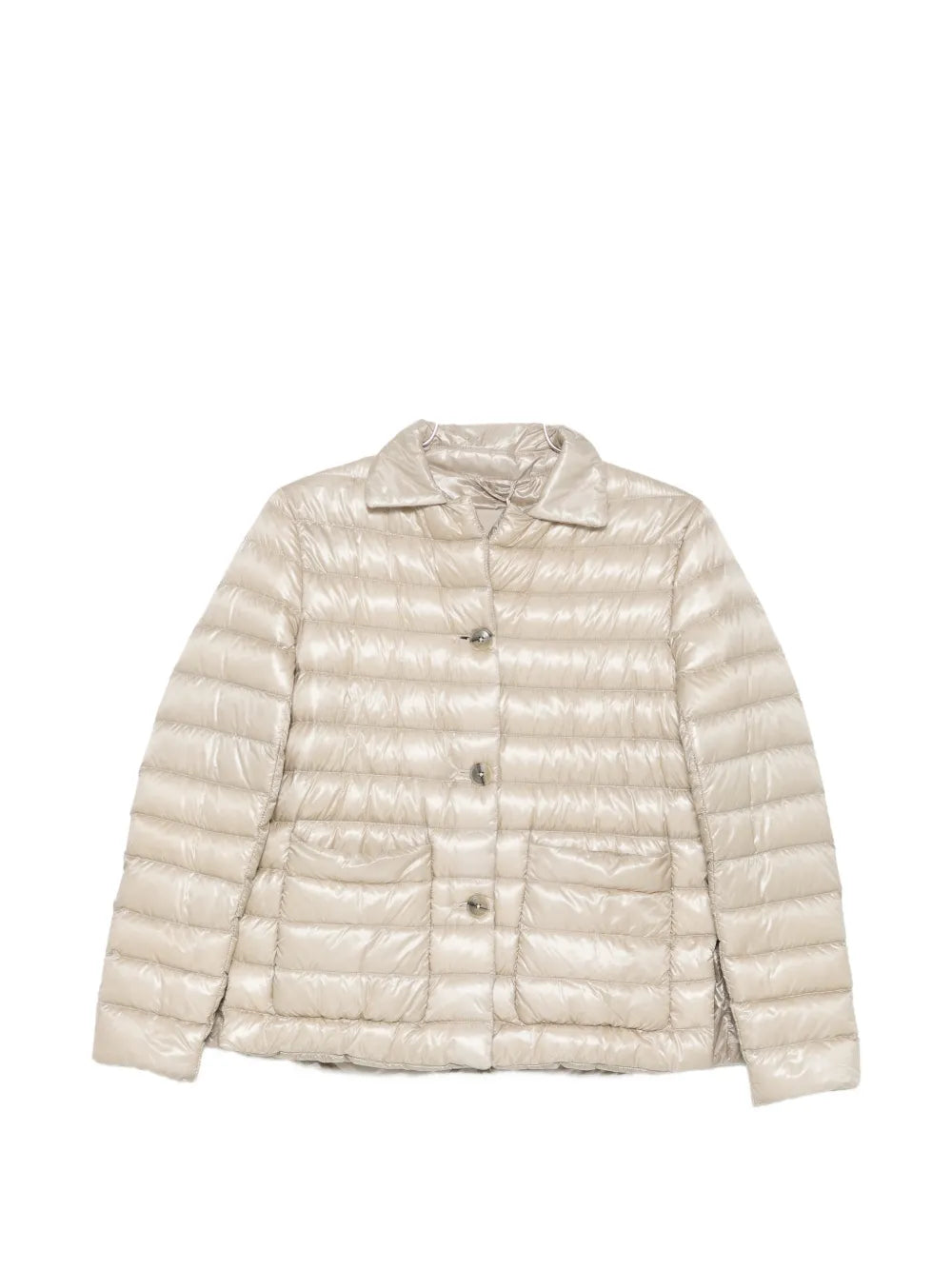 quilted button-up jacket