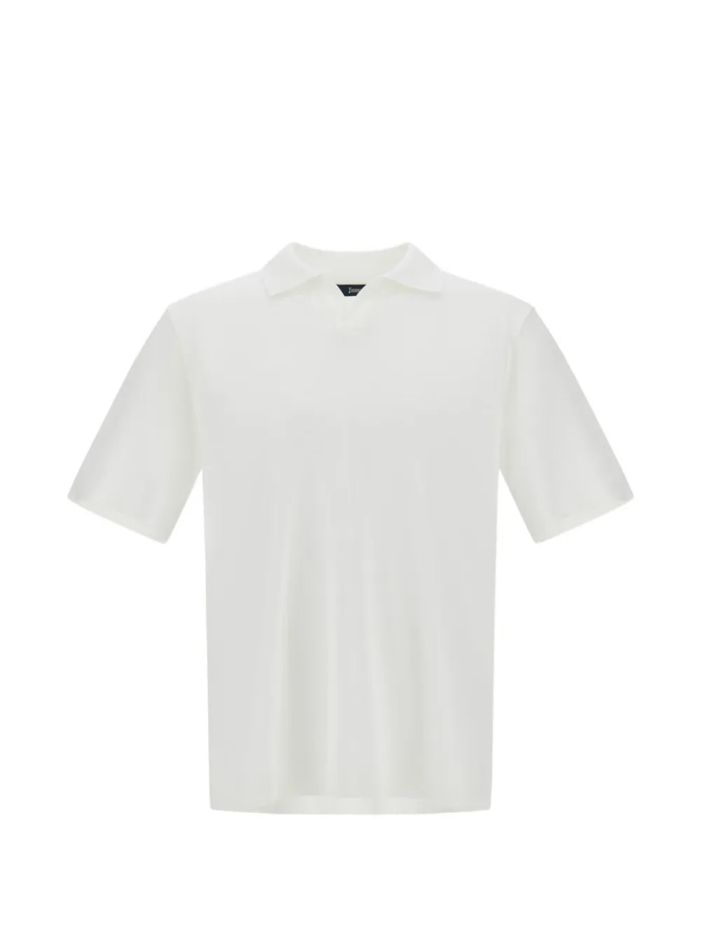 knitted cotton polo shirt