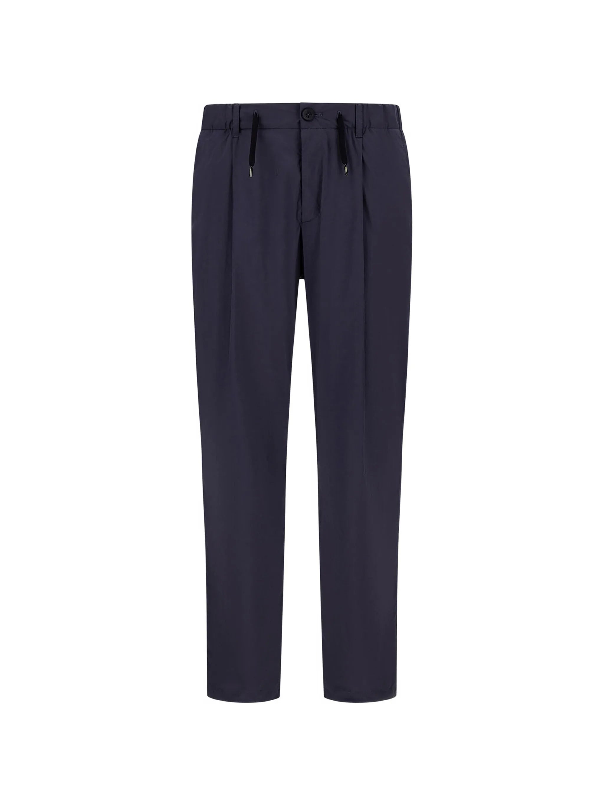 drawstring-waist tapered trousers