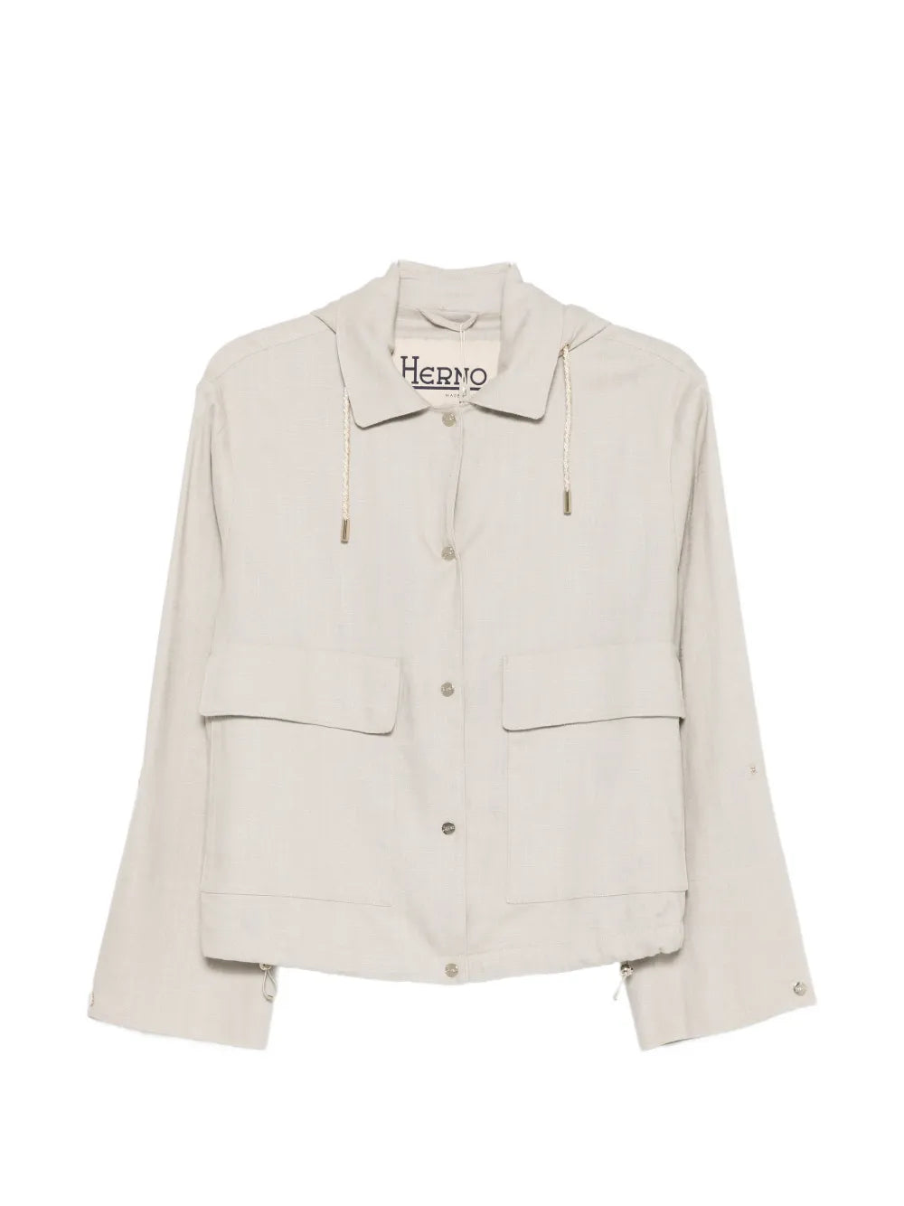 hooded drawstring jacket