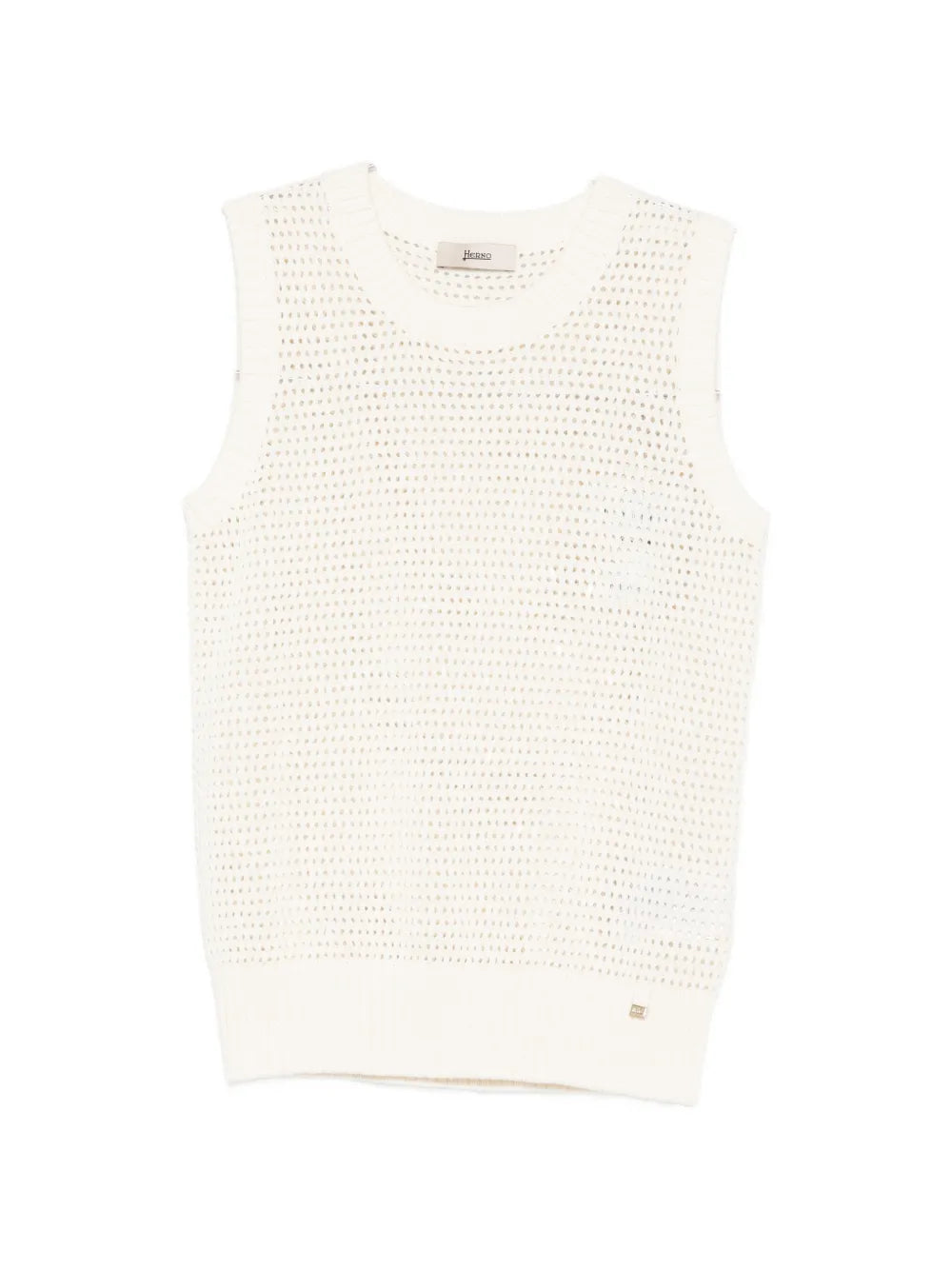 perforated-knit top