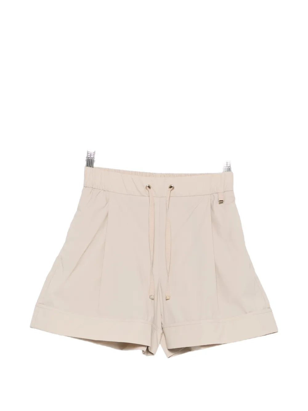 drawstring-waist pleated shorts