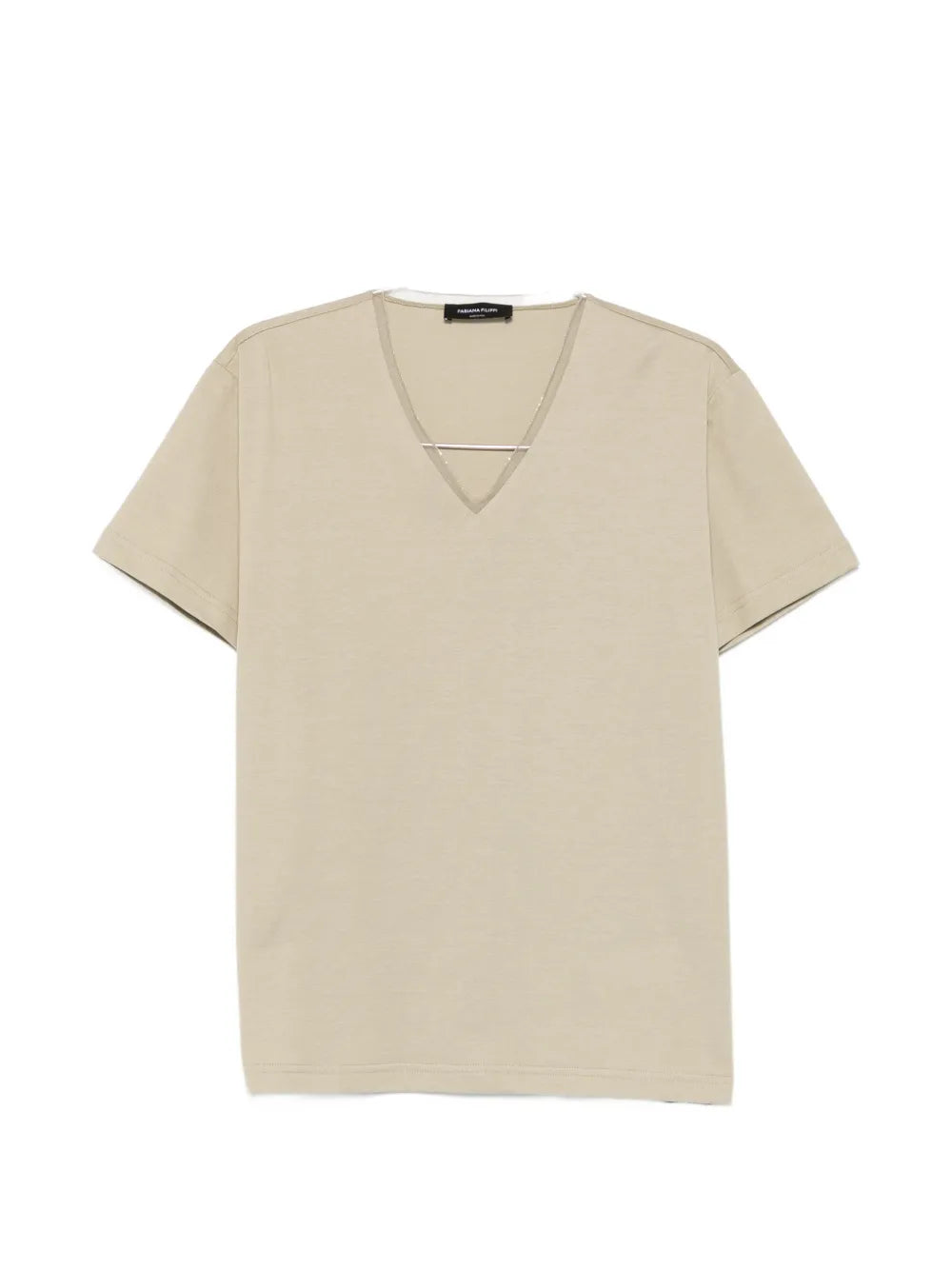 camiseta de manga corta con cuello de pico 