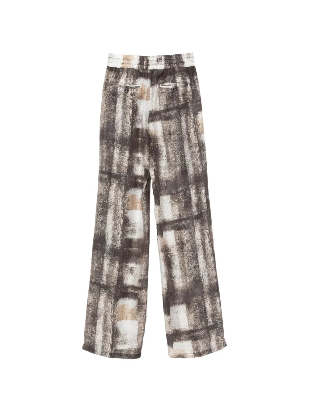 abstract-print trousers