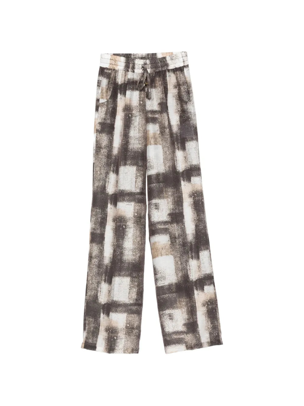 abstract-print trousers