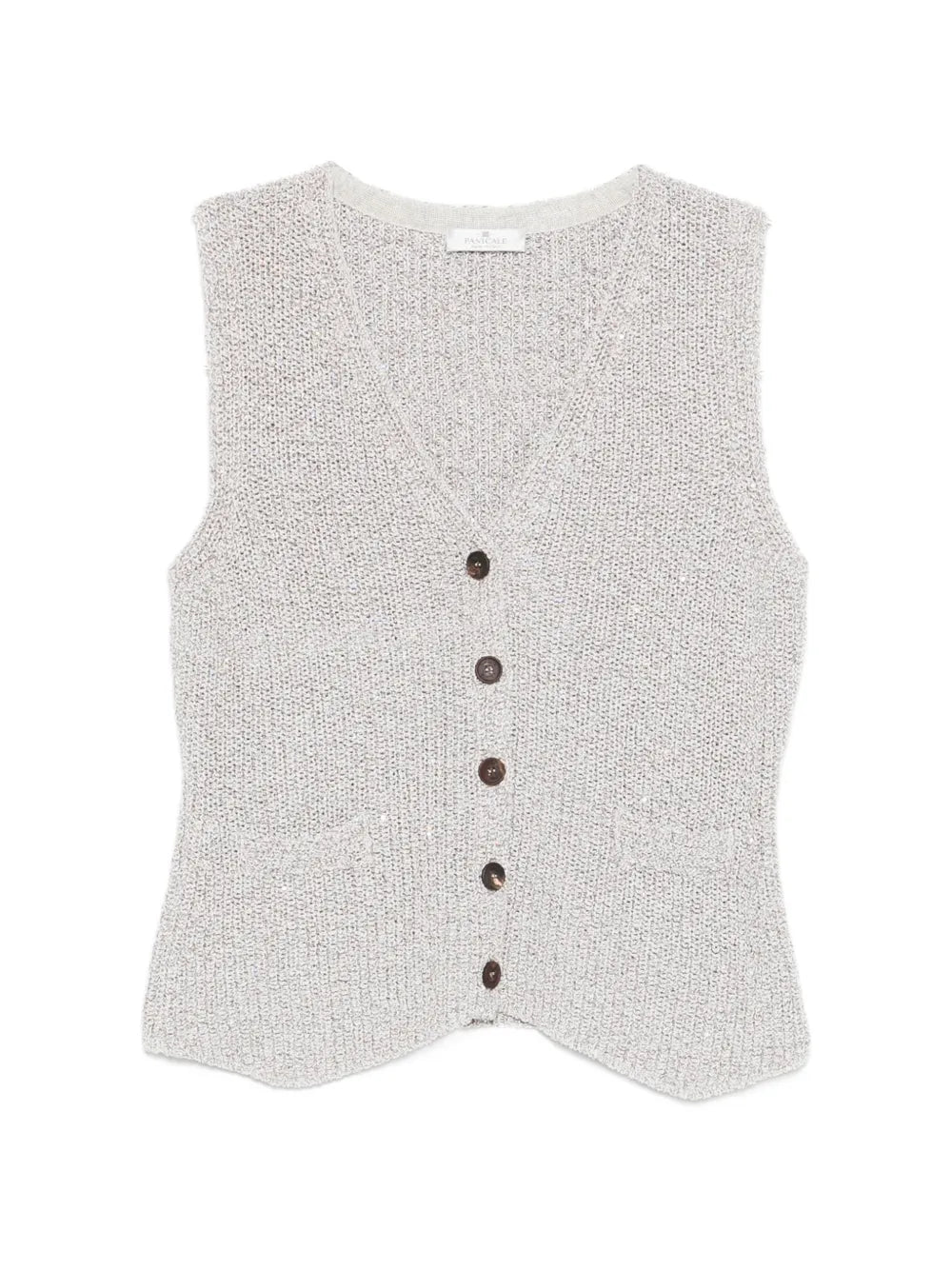 sequin-embellished sleeveless cardigan