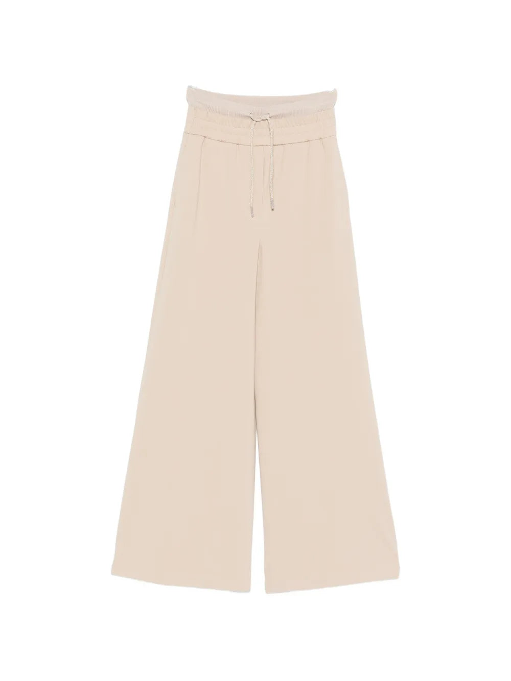 drawstring wide-leg trousers