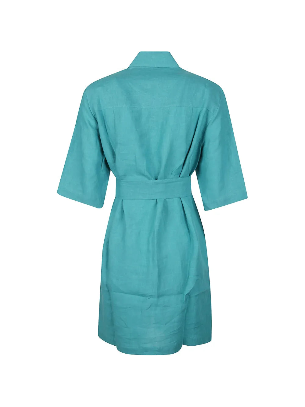 belted linen dress