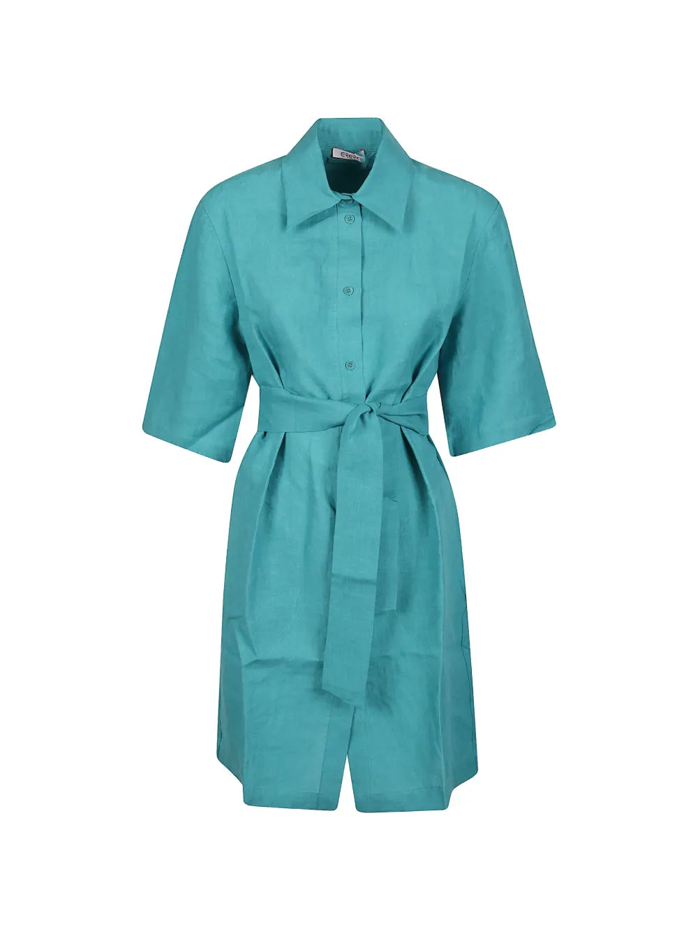 belted linen dress