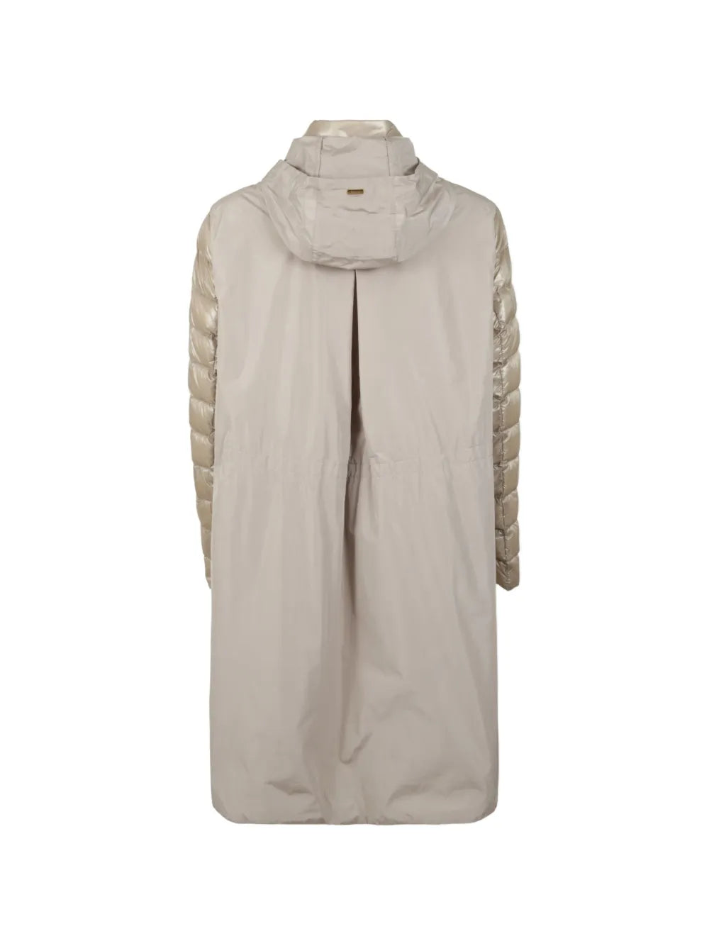quilted detachable-hood zip-up parka