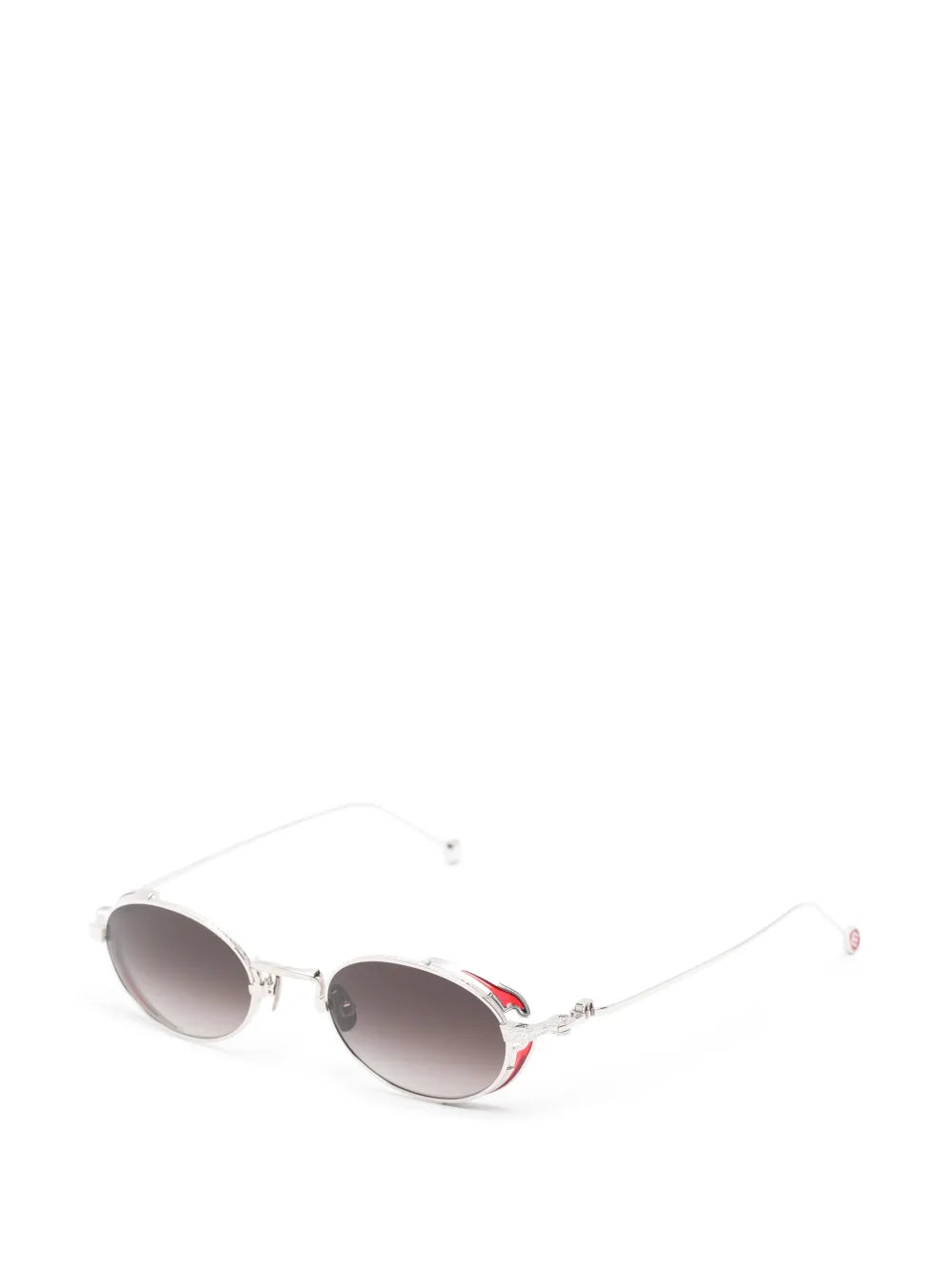 engraved-frame oval-frame sunglasses