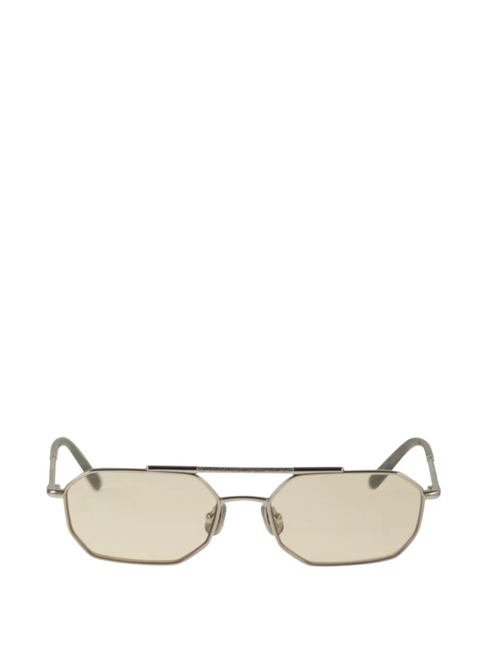 geometric titanium sunglasses