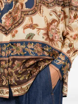 Aster floral-print silk shirt