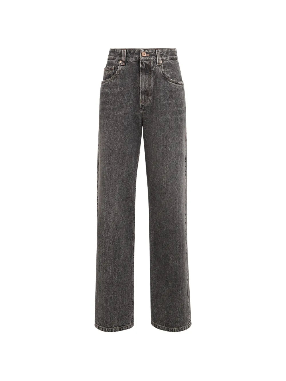 authentic denim contemporary loose trousers with monili
