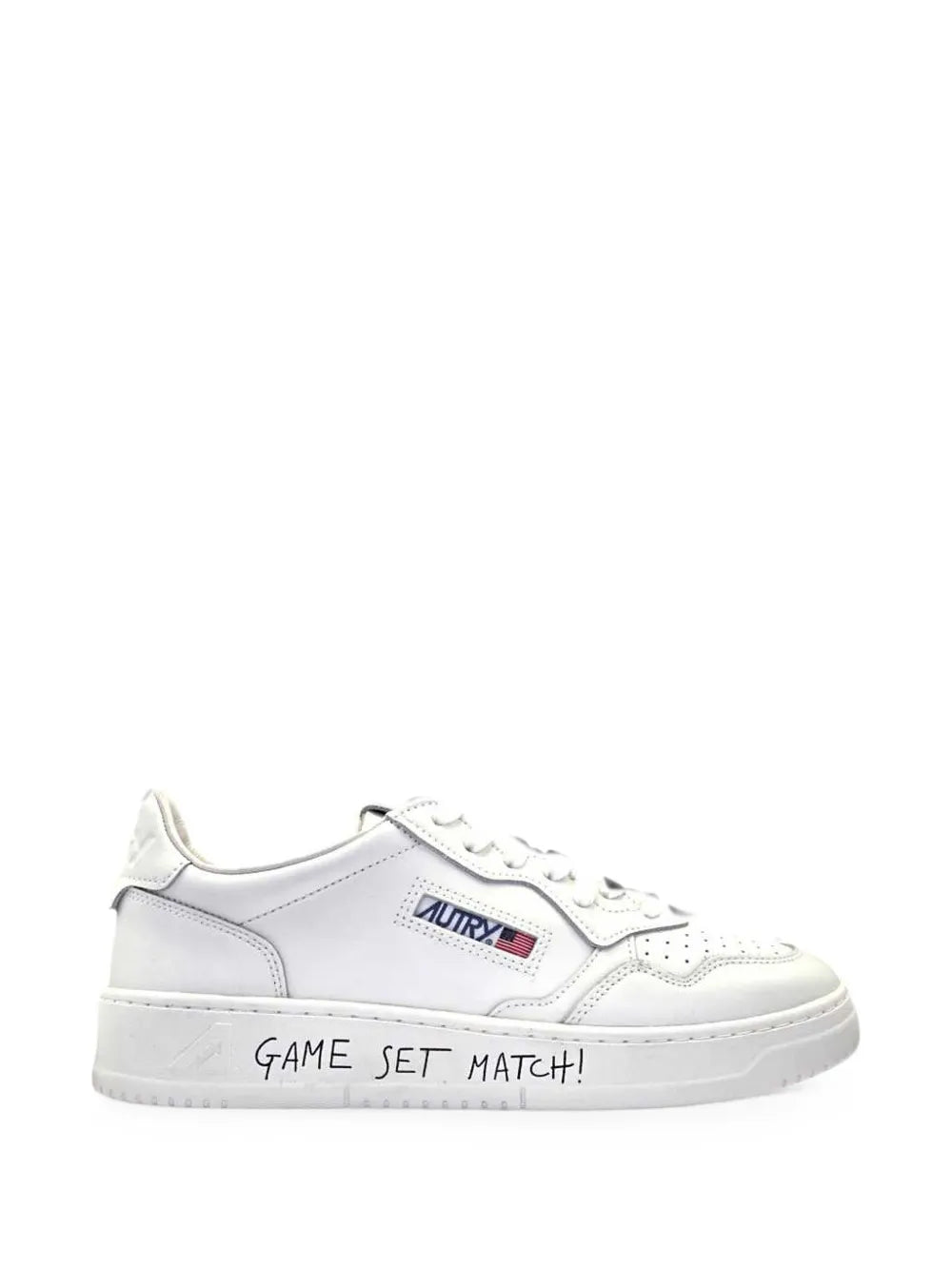 Match slogan-print sneakers