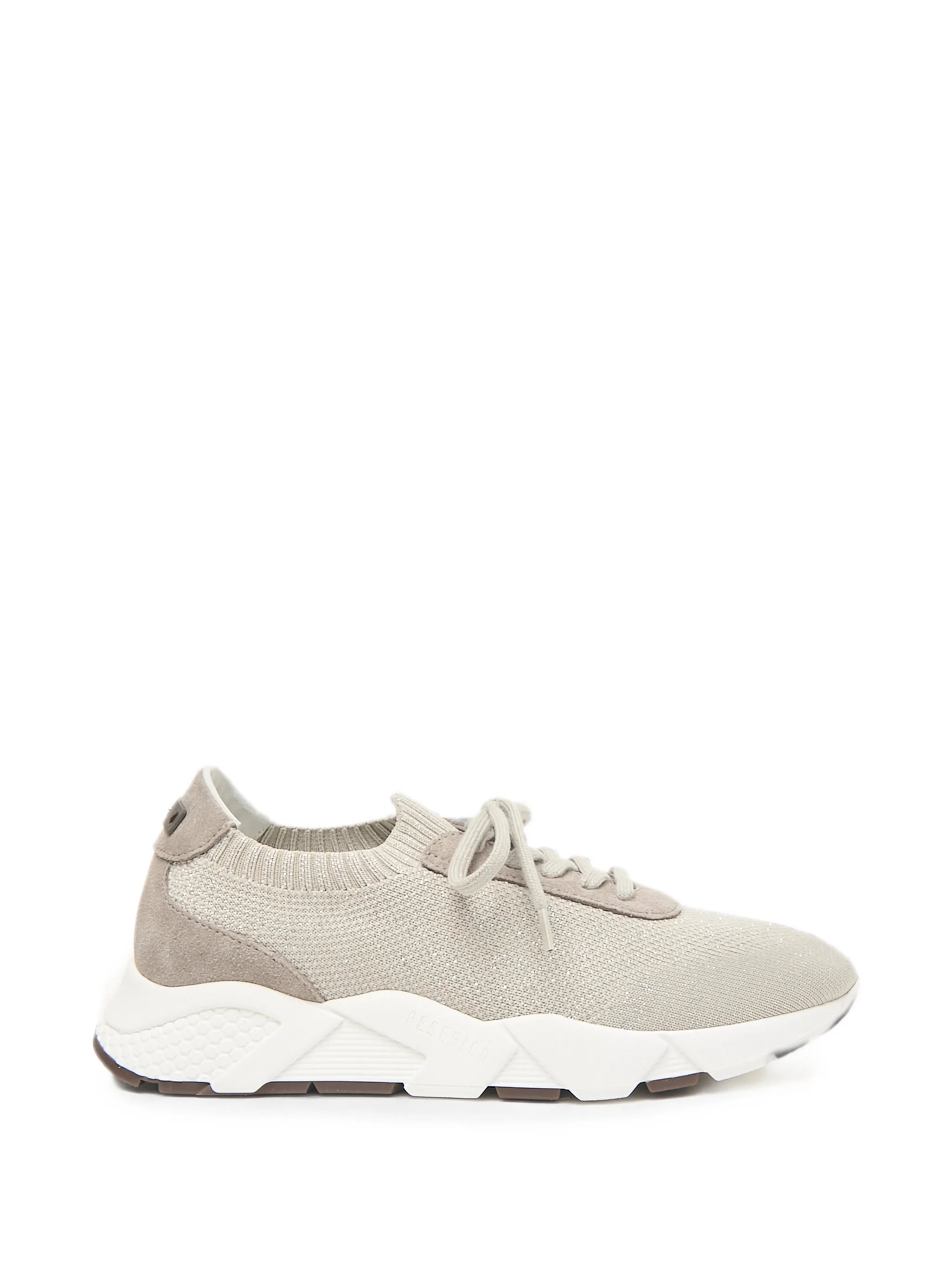 lace-up panelled sneakers
