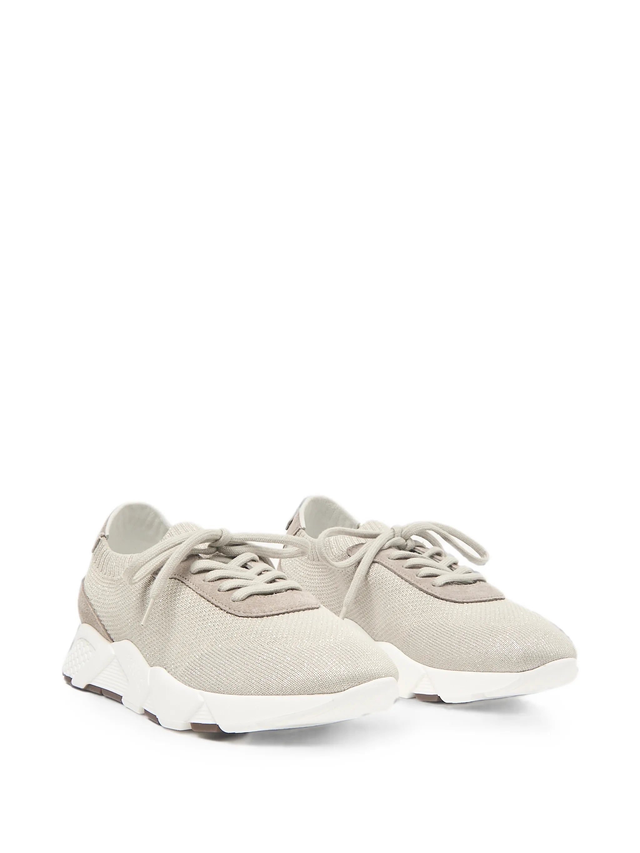 lace-up panelled sneakers