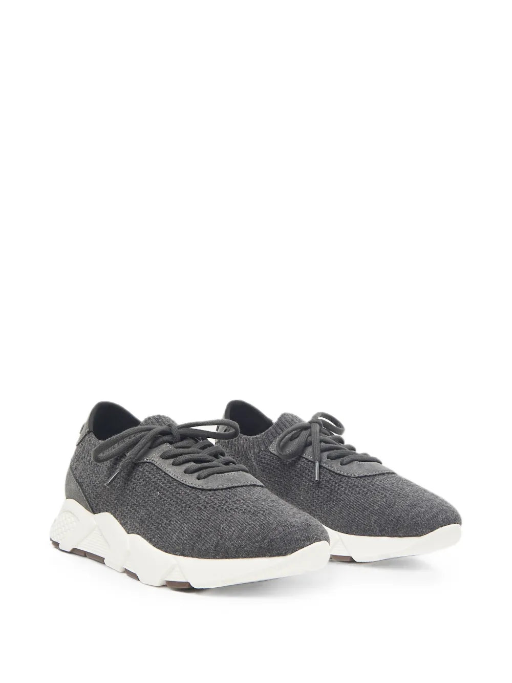 lace-up panelled sneakers
