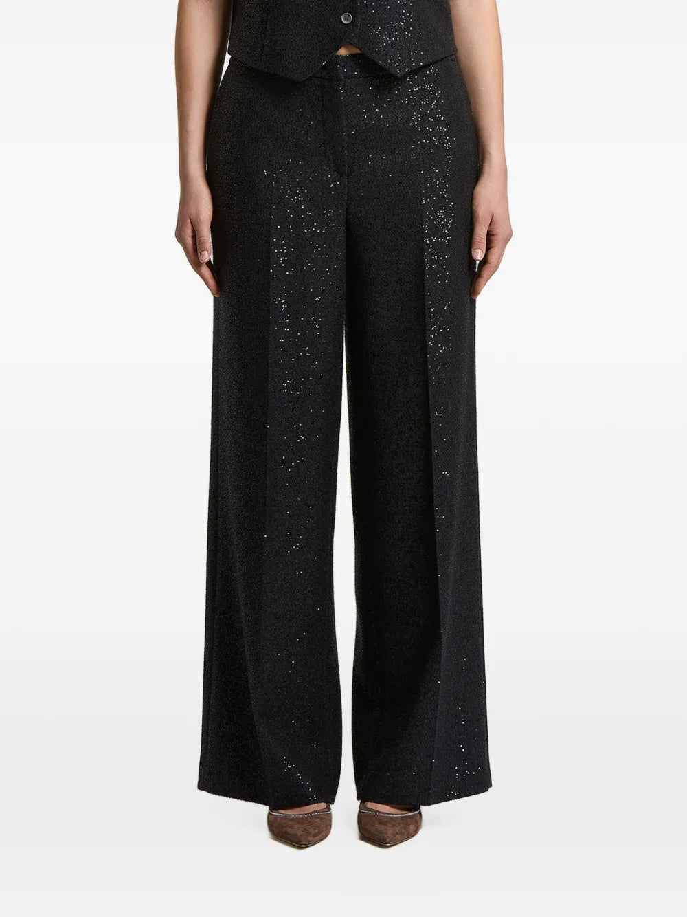 sequin-embellished trousers