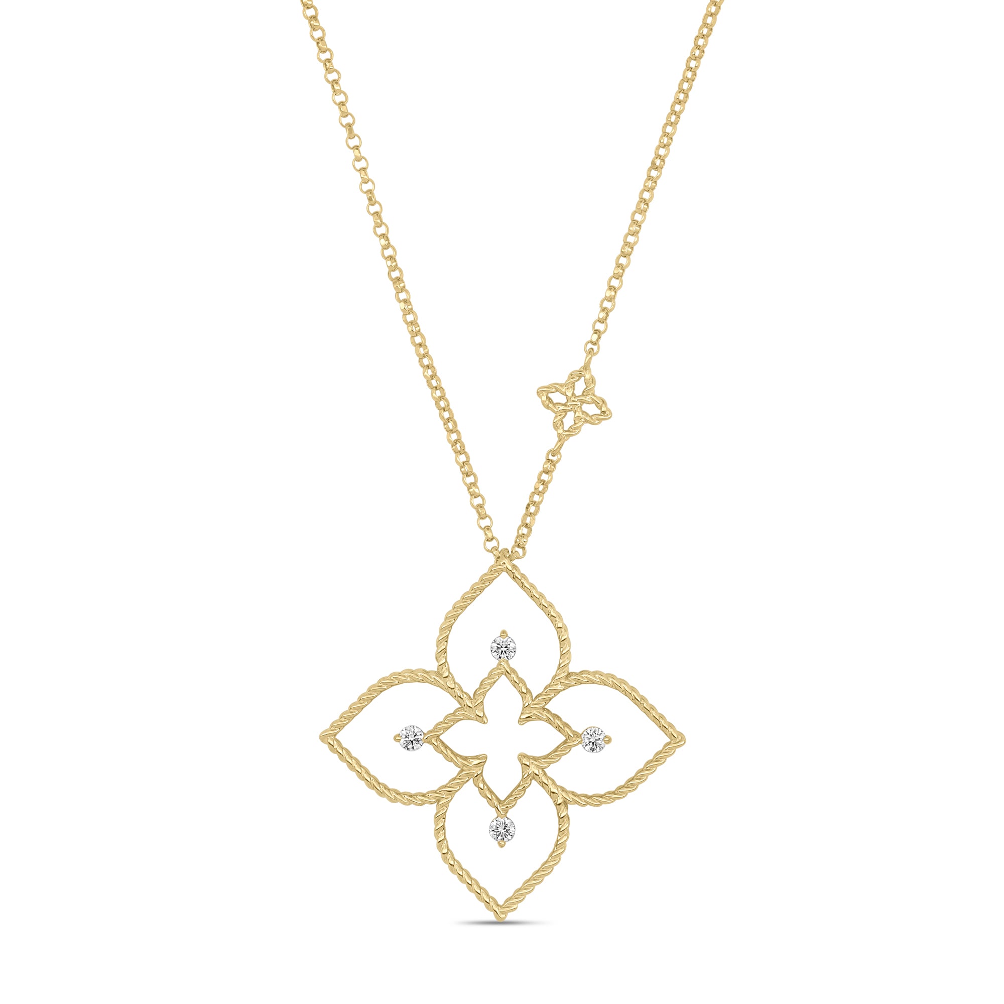 18kt yellow gold diamonds necklace