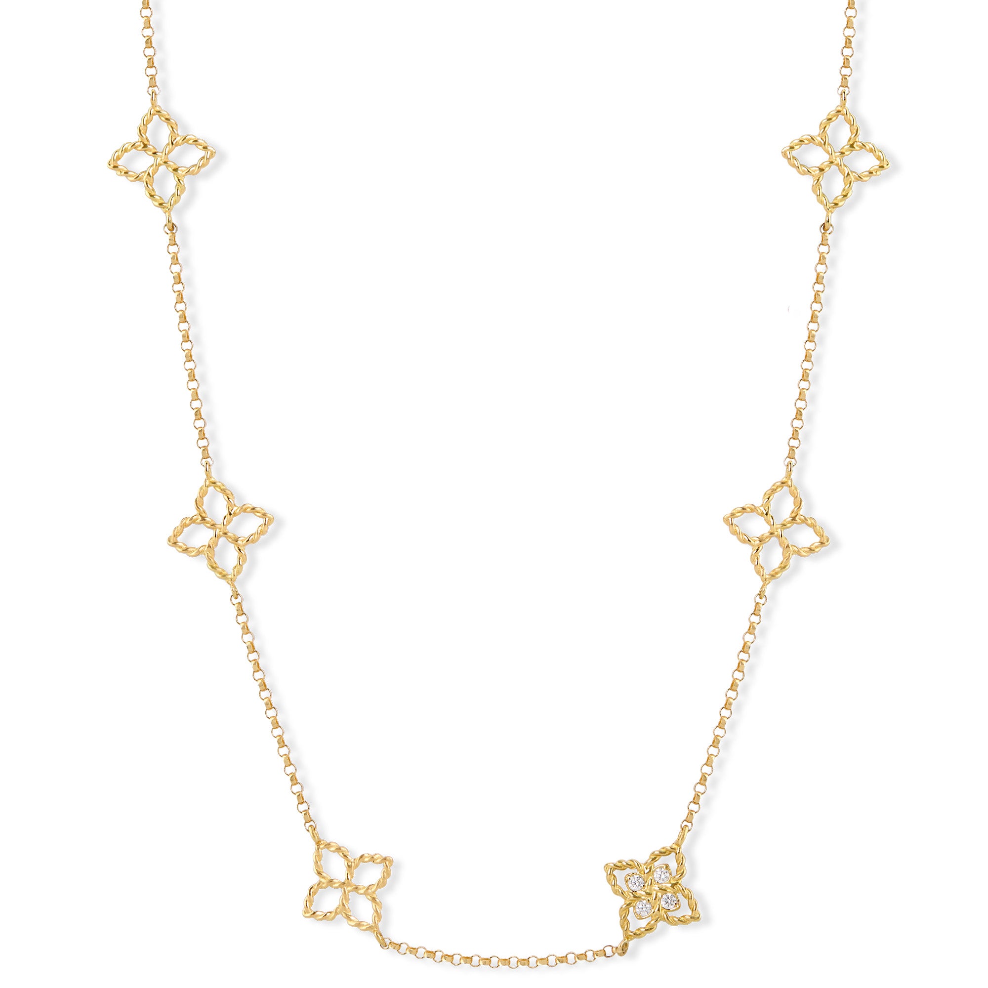18kt yellow gold diamonds necklace