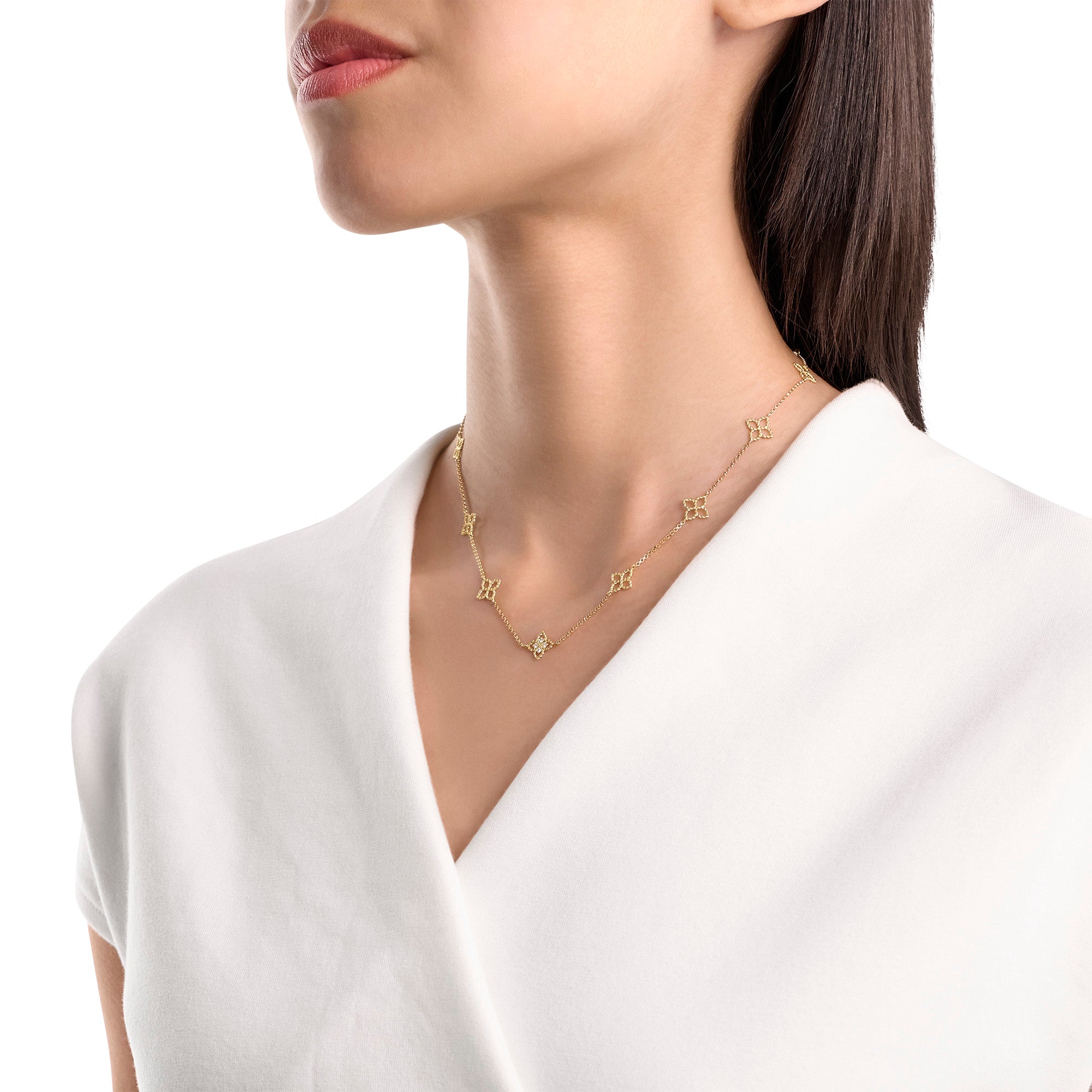 18kt yellow gold diamonds necklace