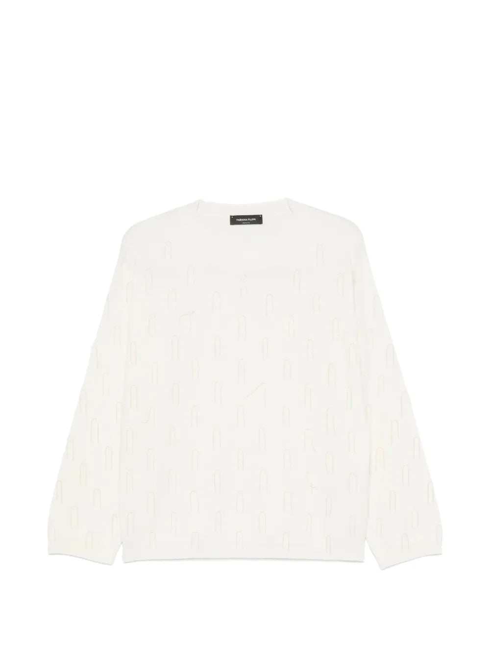 bead-embellished crew-neck sweater