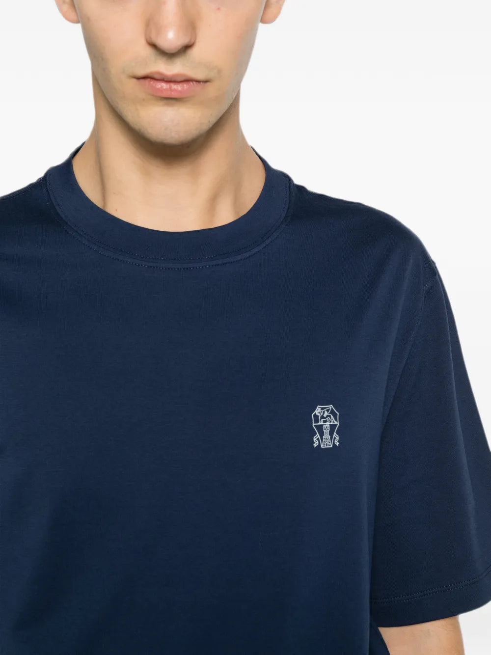 logo-embroidered crew-neck T-shirt