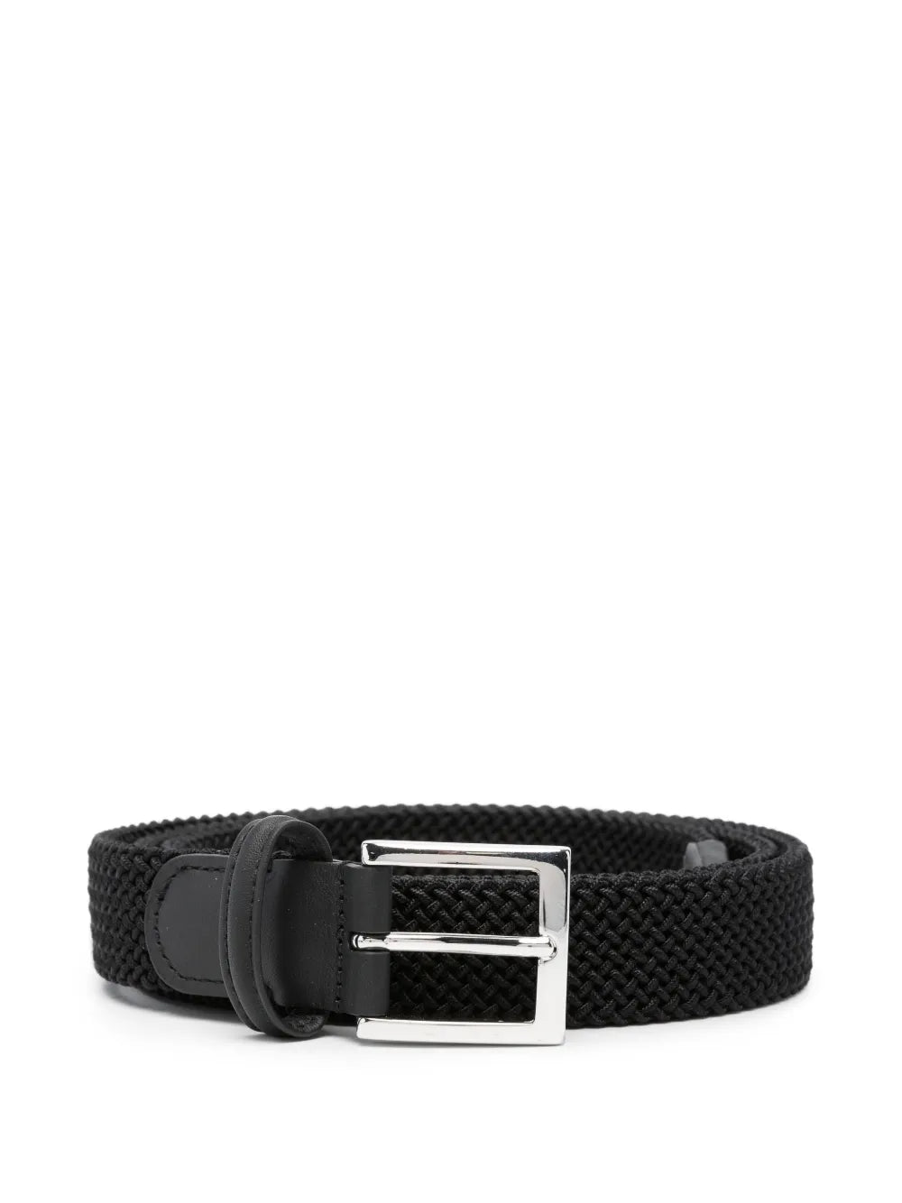 braided leather-trim belt