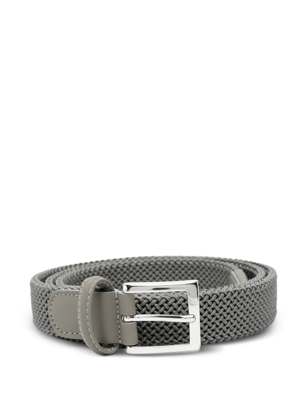 braided leather-trim belt