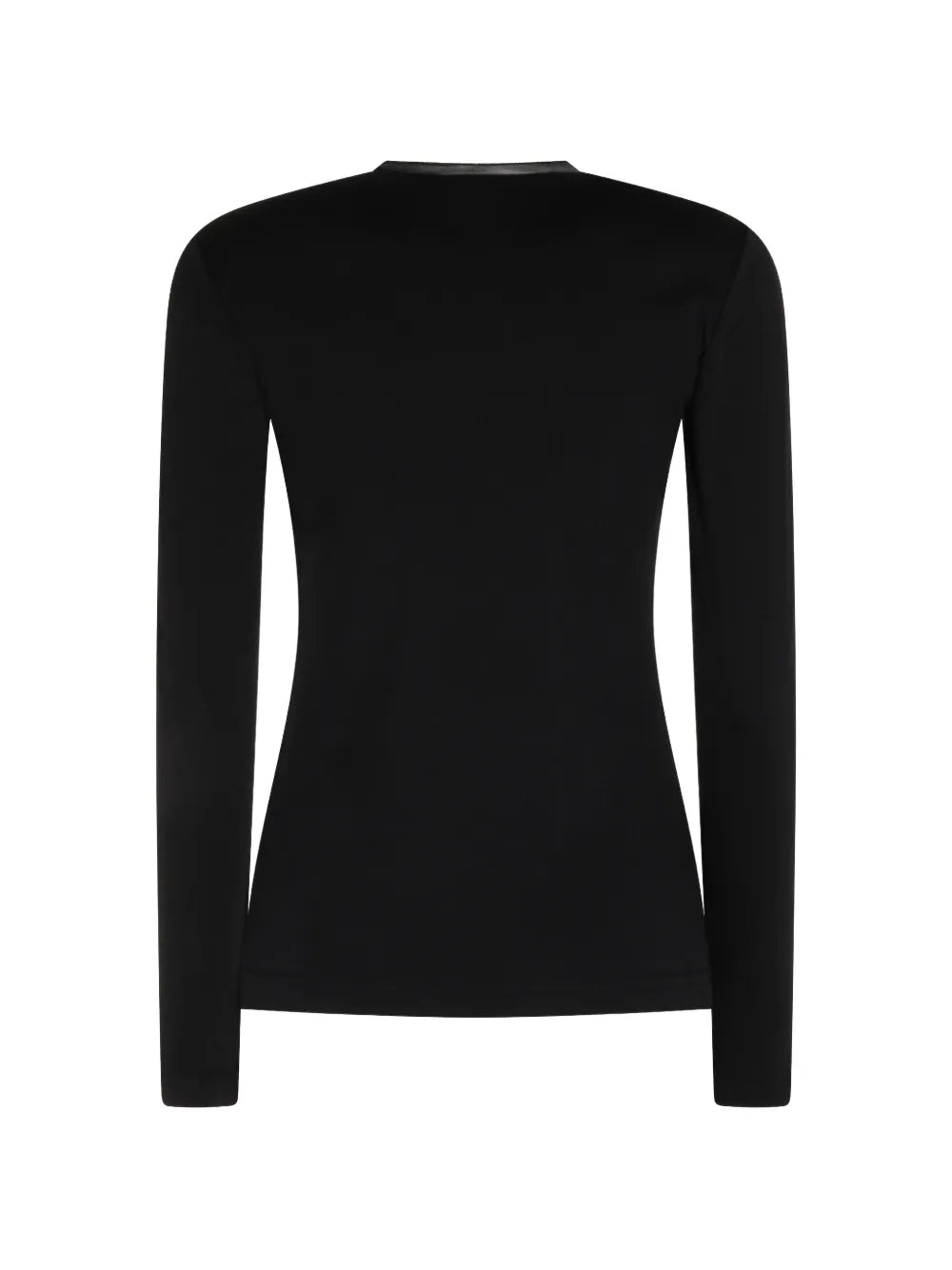 lace-trim V-neck T-shirt