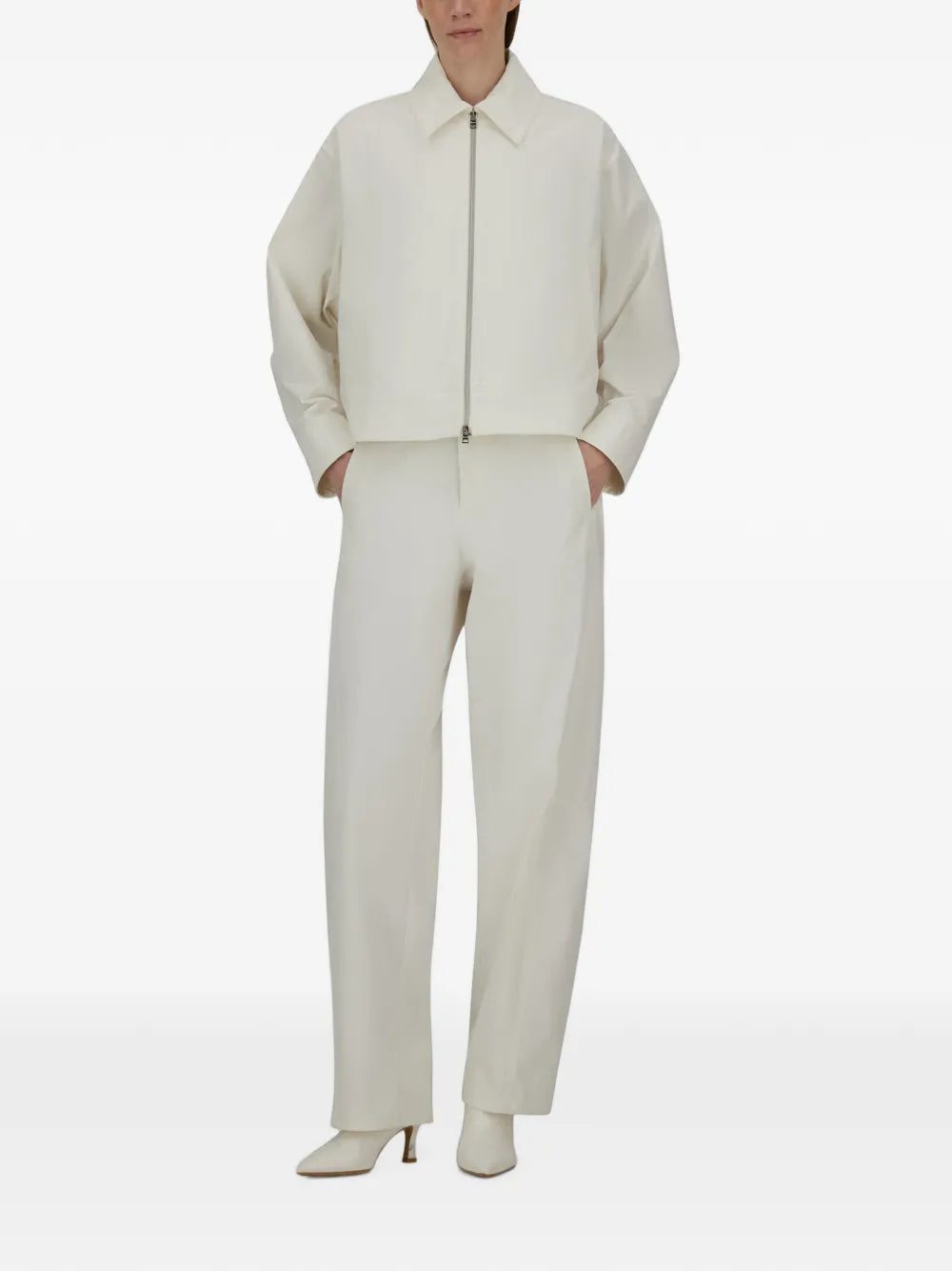 Resort zip-fastening bomber jacket