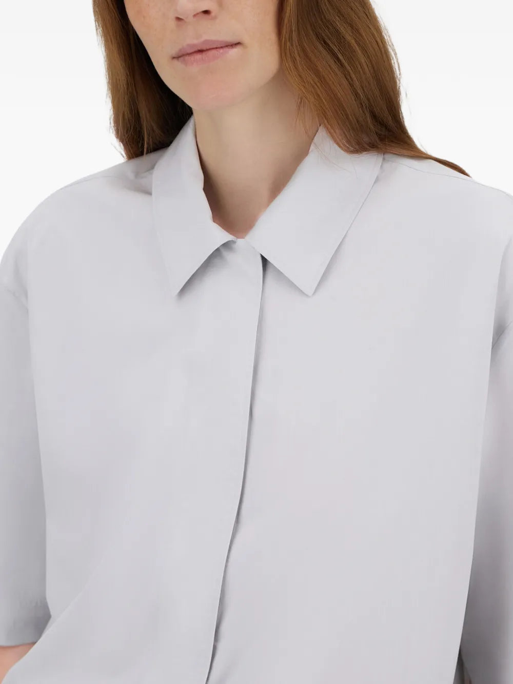 Resort elasticated-hem shirt