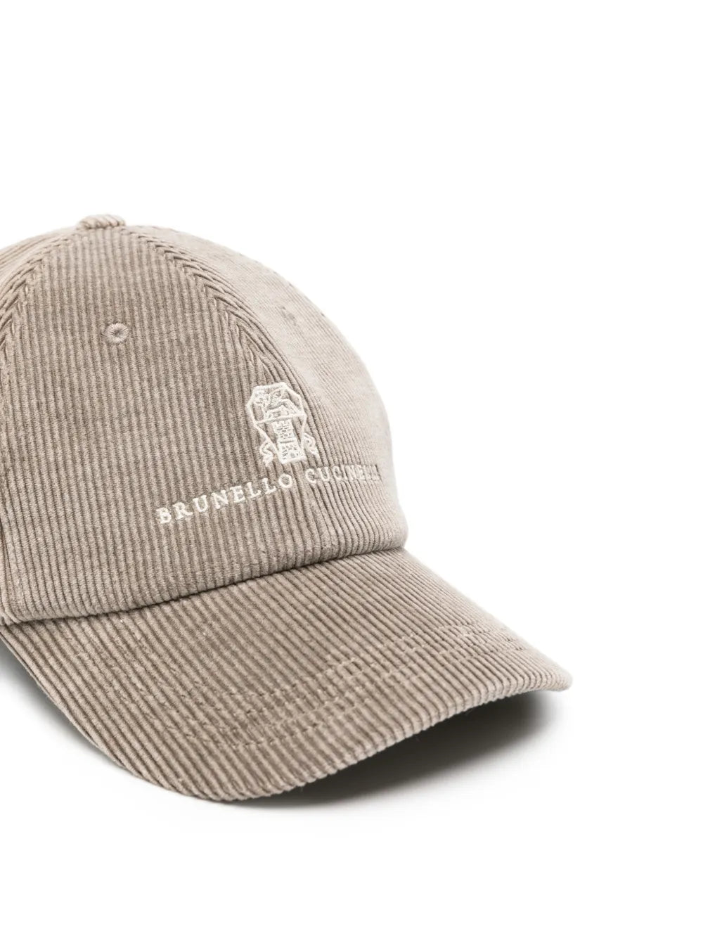 corduroy logo-embroidered baseball cap