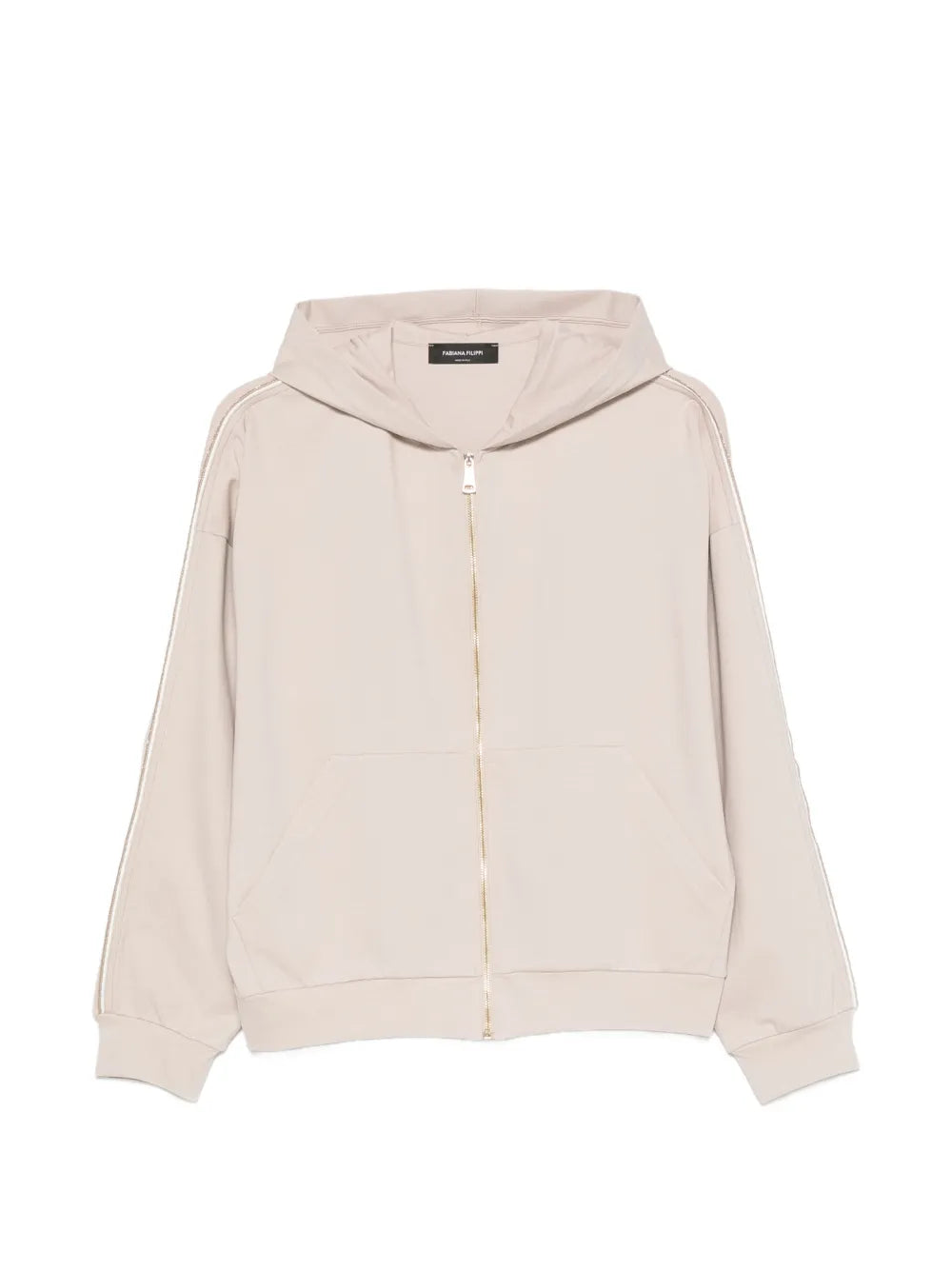 zip-fastening pocket hoodie