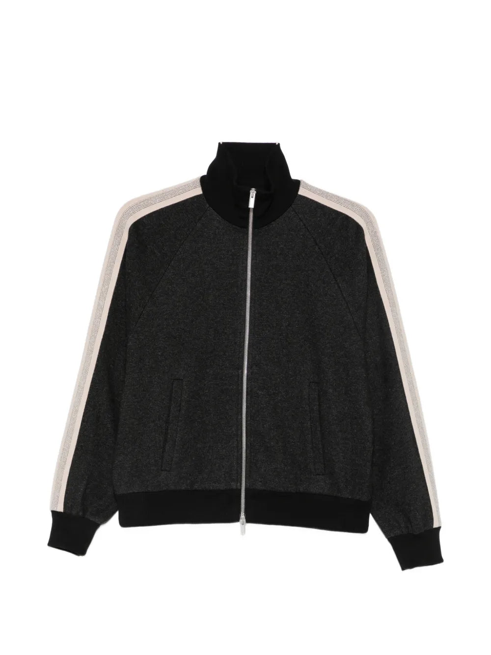 side-stripe zip-fastening sweatshirt