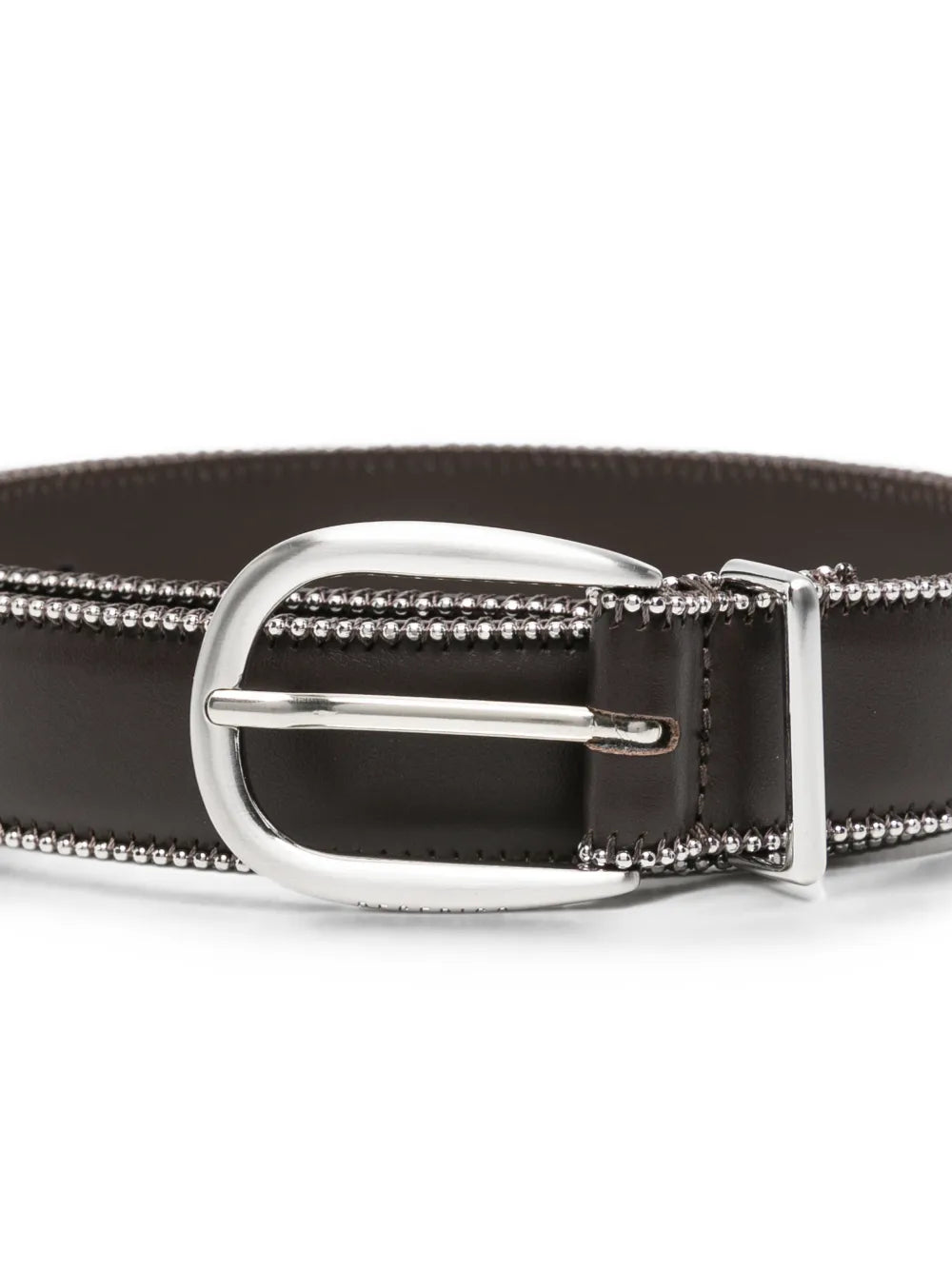 bead-trim leather belt