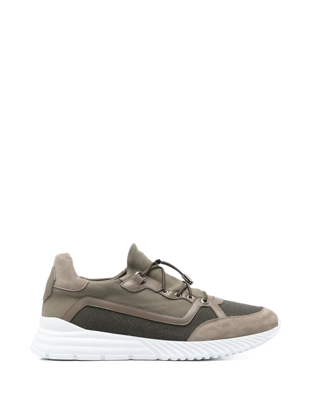 suede-panelled drawstring-fastening sneakers