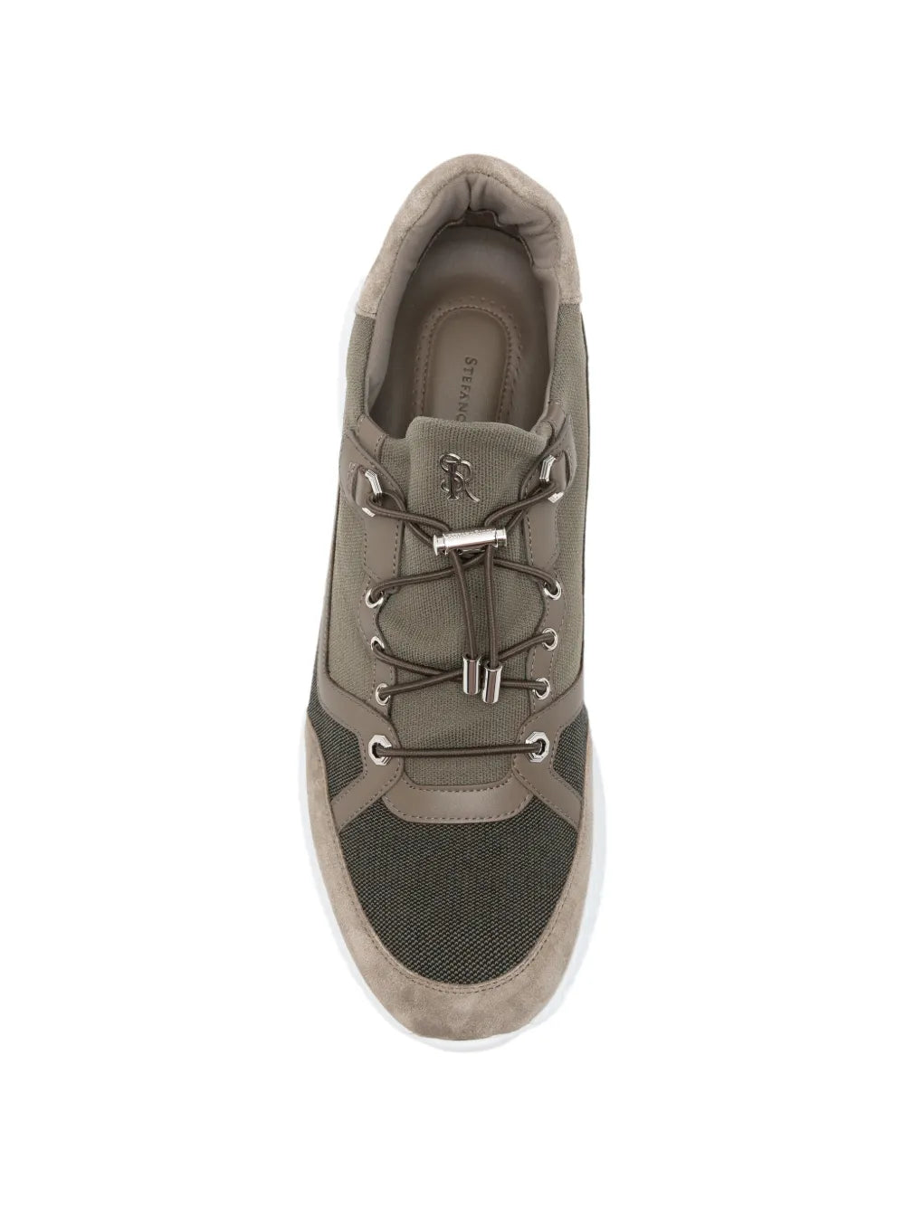 suede-panelled drawstring-fastening sneakers