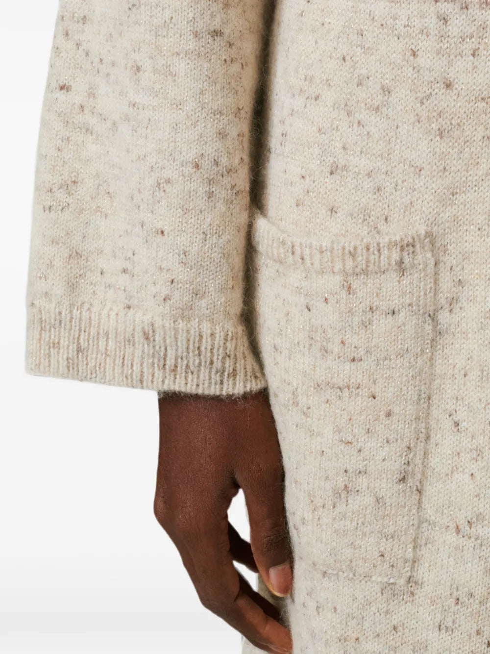 Donegal belted V-neck cardigan